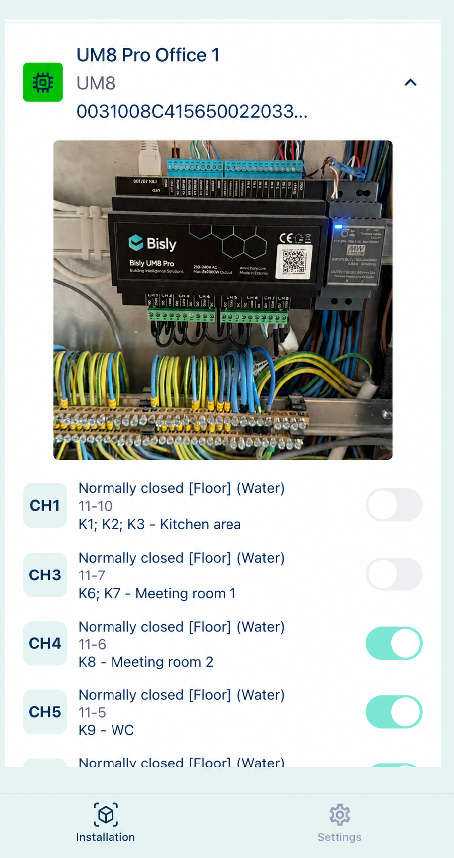 Bisly Installer App, UM8